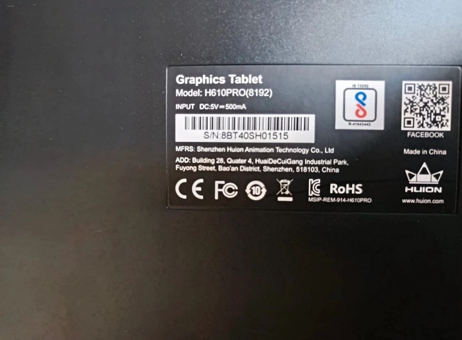 Tablet graficzny HUION H610PRO