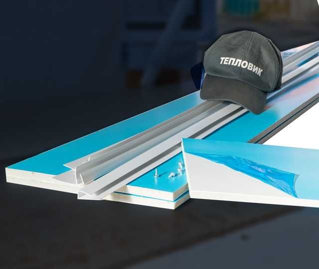 Теплые откосы из сэндвич-панели на окно 1,5х2,2м комплект "Тепловик"