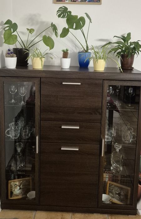 Zestaw mebli barek, komoda, ława i stolik kawowy