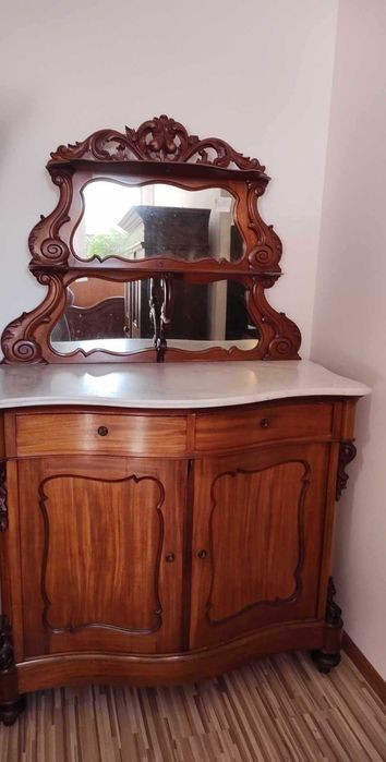 Piékna Toaletka komoda drewniana orzechowa Ludwik Filip antyk FV DOWÓZ
