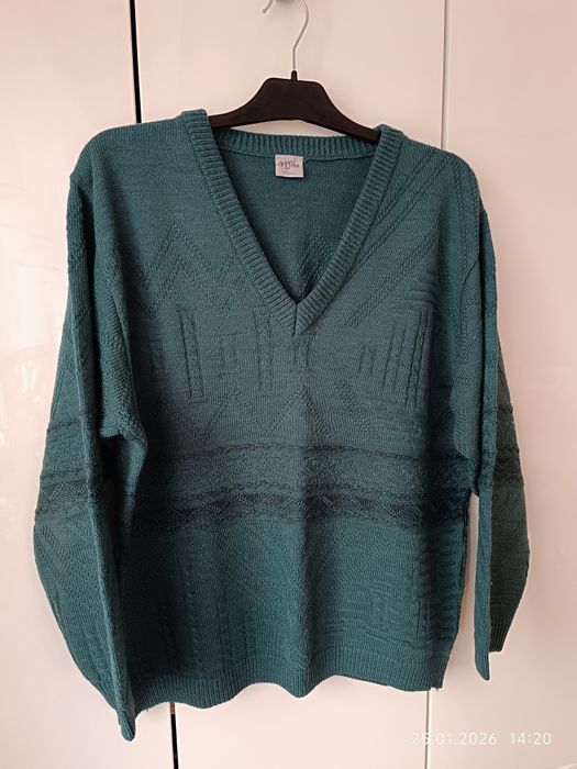 Zielony swetr sweter  męski r XL