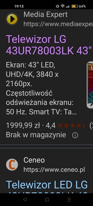 Telewizor Lg 43ur78003