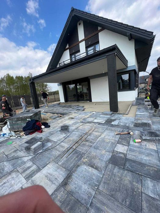 Układanie kostki, Brukarstwo, małe powierzchnie,kostka brukowa, płytki