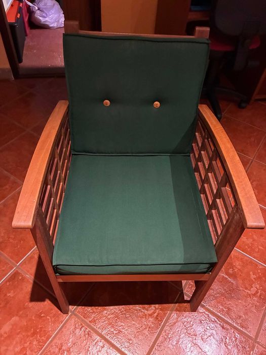 2 Cadeiras madeira maciça Jardim