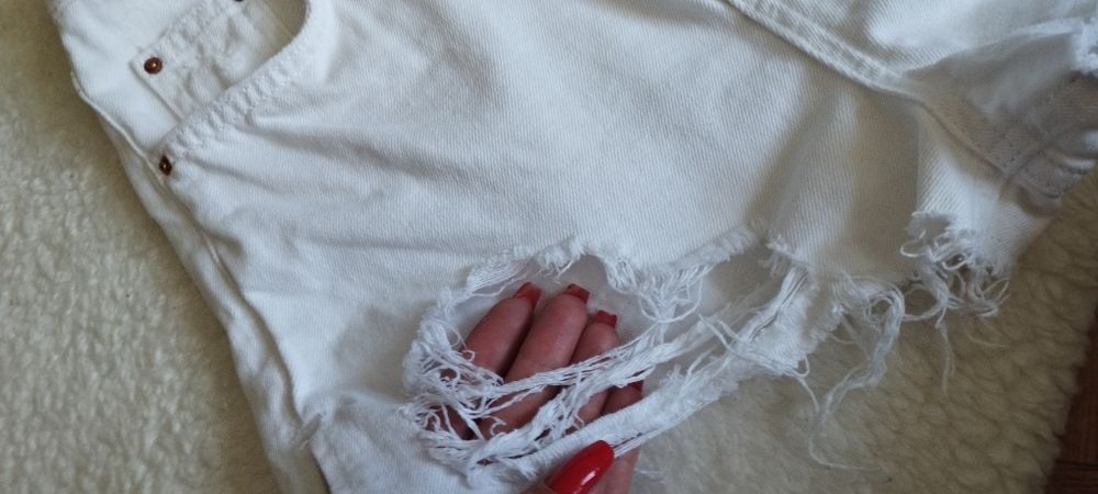 Джинсовые шорты,белоснежные!