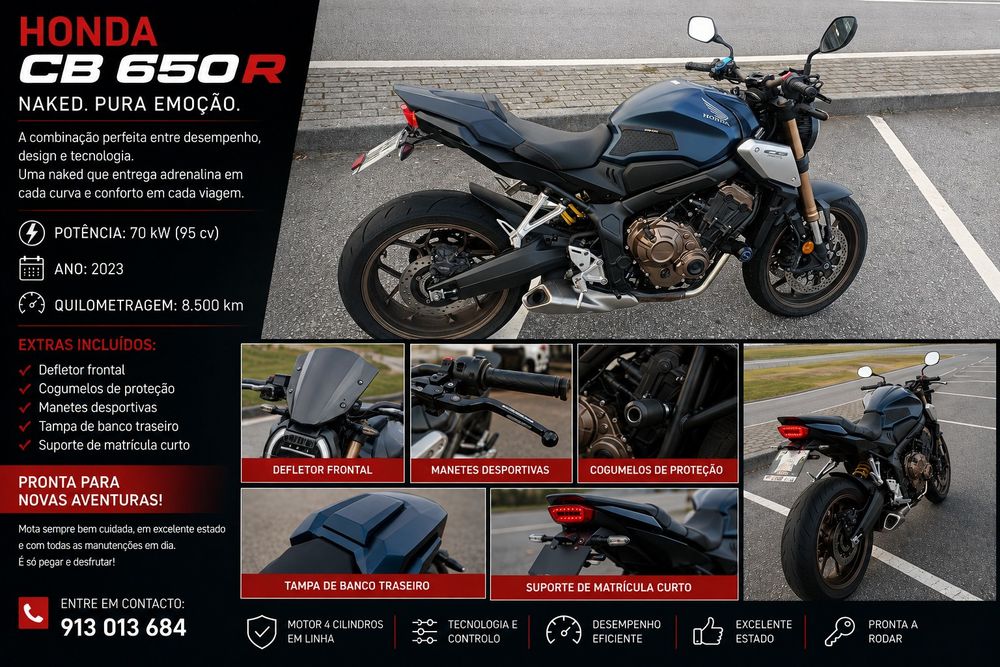 Honda CB650 R 70 kw