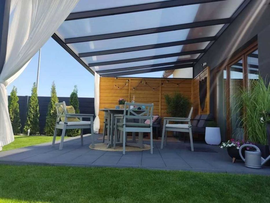 Zadaszenie aluminiowe PRO z dachem poliwęglanowym 350x1006 m