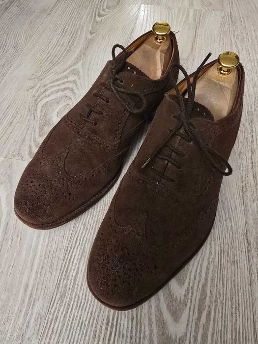 Gieves&Hawkes, brogsy, zamszowe