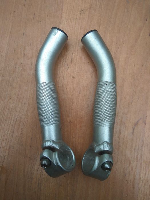Rogi na kierownicę Alu Dł.14cm  Szare Polecam
