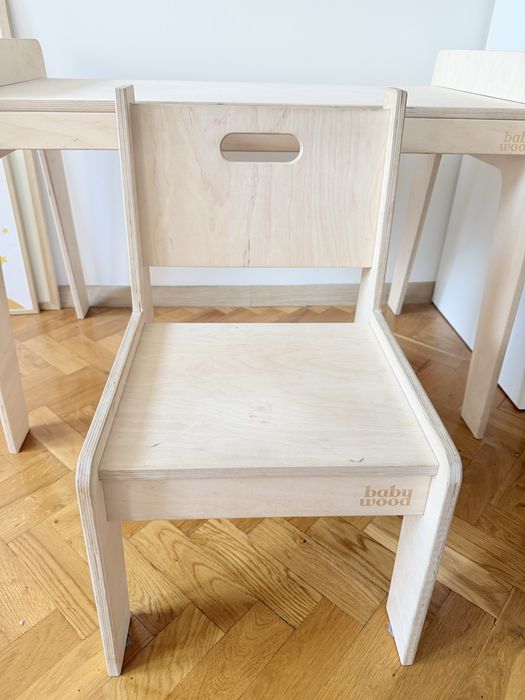 Biurko z krzesełkiem Babywood ze sklejki brzozowej