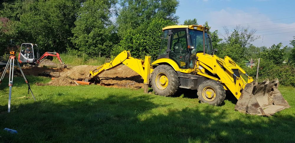 Przyłącza wod-kan kanalizacja woda mini koparka