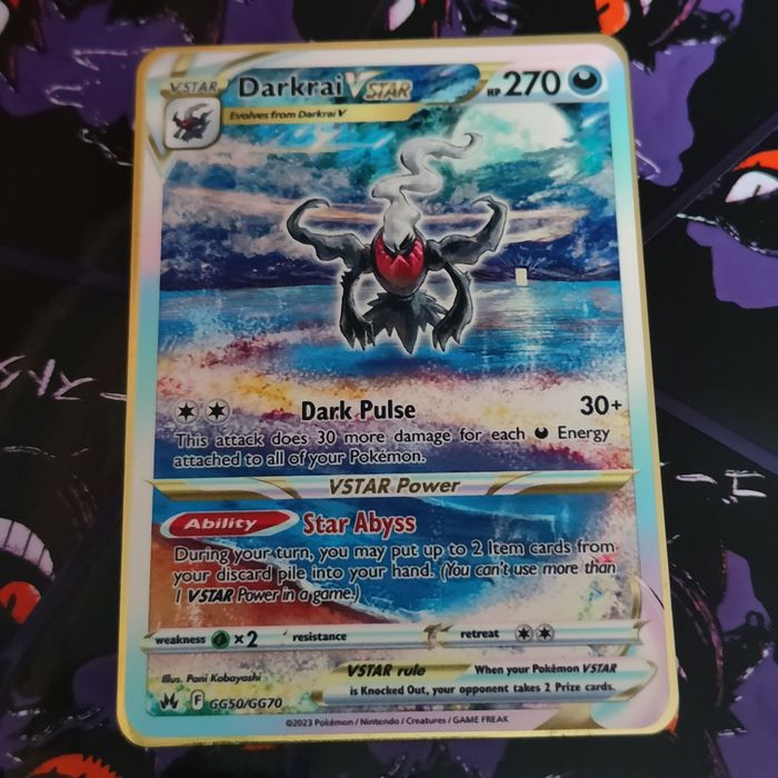 Karta Pokemon Metalowa Złota Darkrai