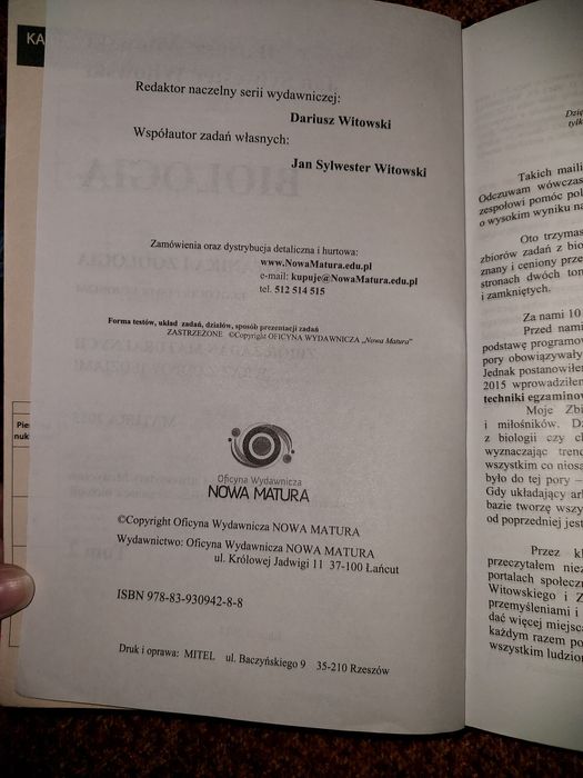 Biologia. Zbiór zadań wraz z odpowiedziami. 2