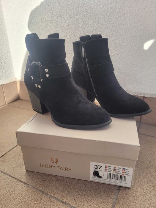 Czarne botki Jenny Fairy 37