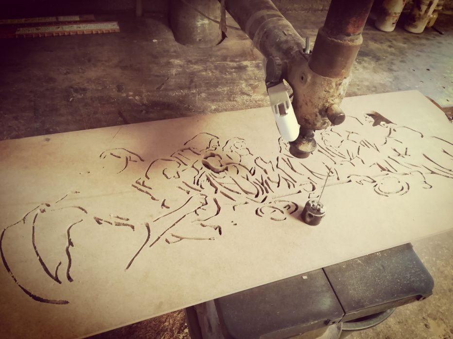 Ceia de Cristo feita com recortes