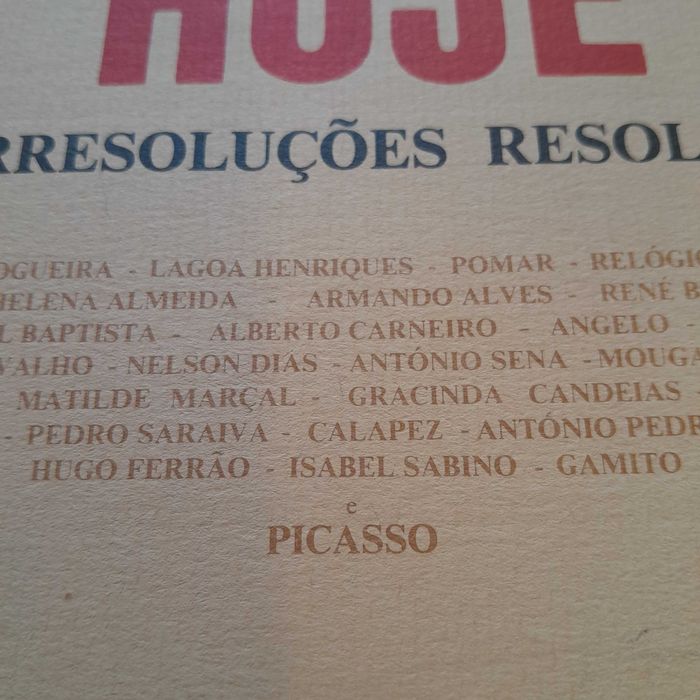 Hoje: "As irresoluções resolvidas"