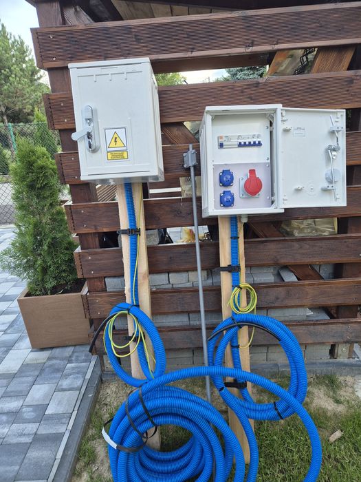 Elektryk, skrzynki budowlane, Zasilanie placu budowy