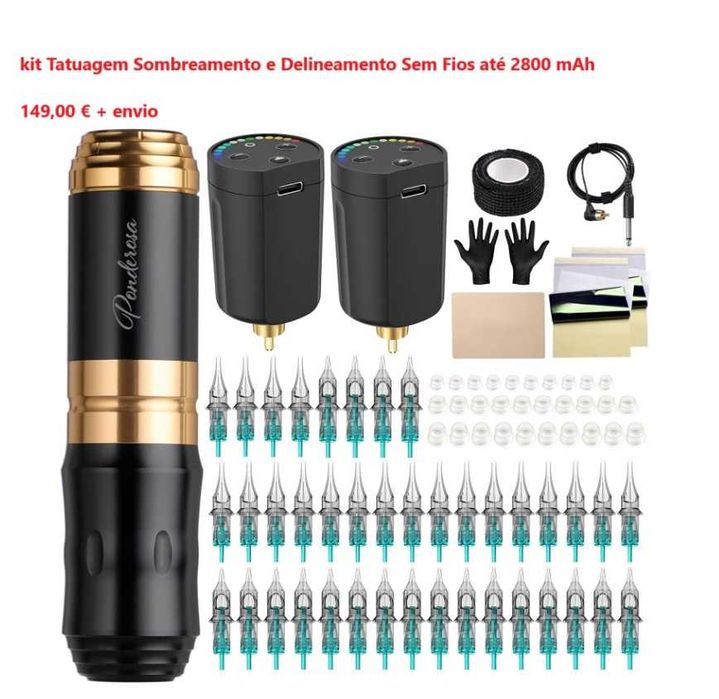 TATTOO - Kits Tattoo, Pen/Caneta, Aerógrafo, Agulhas/Cartuchos, Tintas