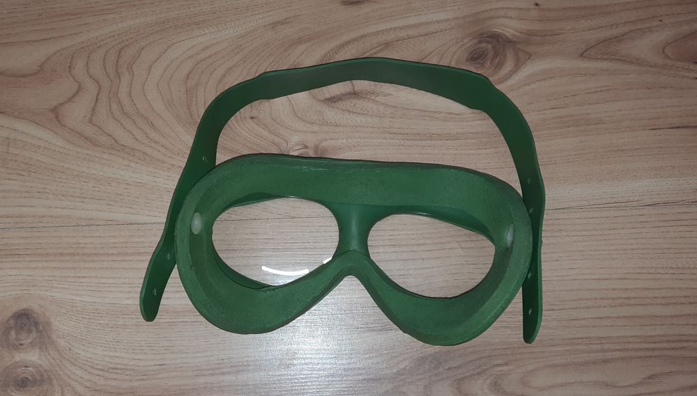 Milicja stare gogle zielone zomo ormo mo milicyjnye motocyklowe prl