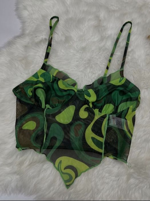 Зелений топ сіточка на літо, S-M