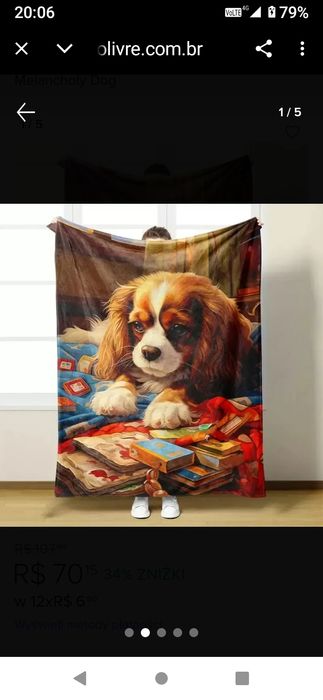 Sprzedam tanio nowy bardzo ładny kocyk z pieskiem wymiary 140x200