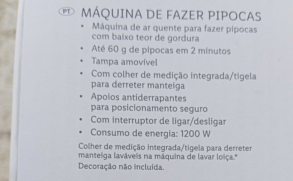 Maquina de pipocas Nova