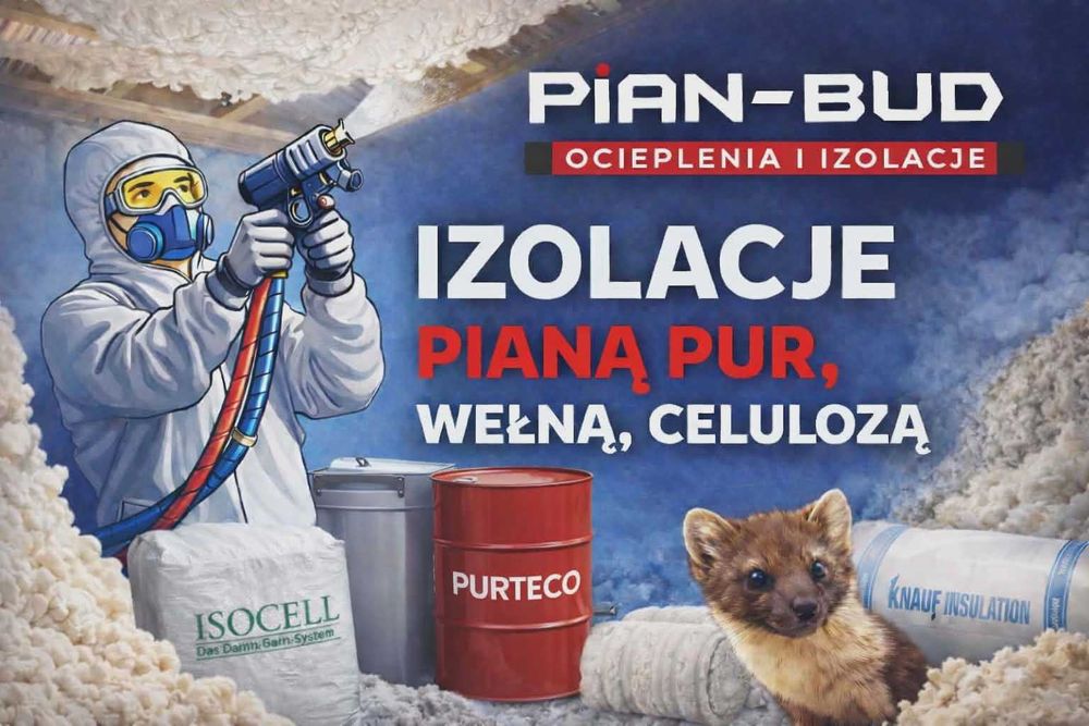 Ocieplenie Pianą Pur, Ocieplenie wełną, celulozą, Ocieplenia i izolacja Poddaszy, stropów