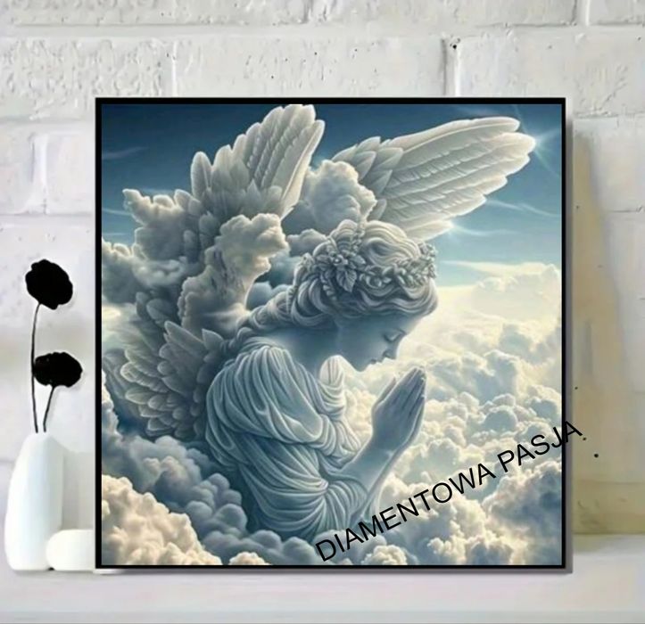 Haft diamentowy ANIOŁ STRÓŻ diamenciki okrągłe NOWY do wykonania