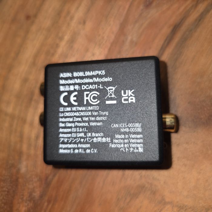 Audio Converter - Digital to Analog Dac 192 khz * Amazon Basic *