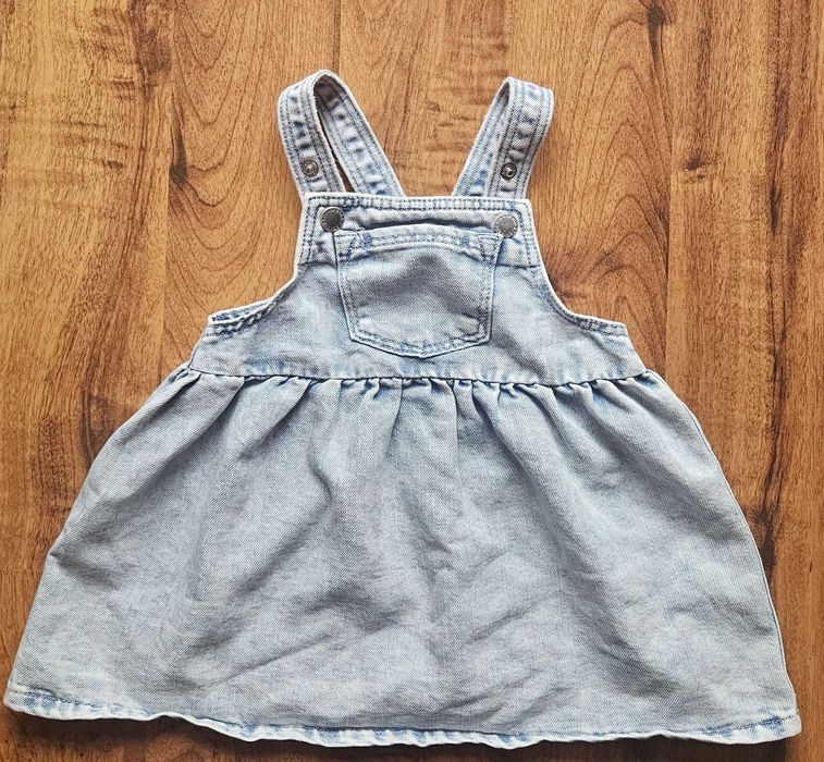 Sukienka jeansowa H&M r. 68 dla dziewczynki light denim blue