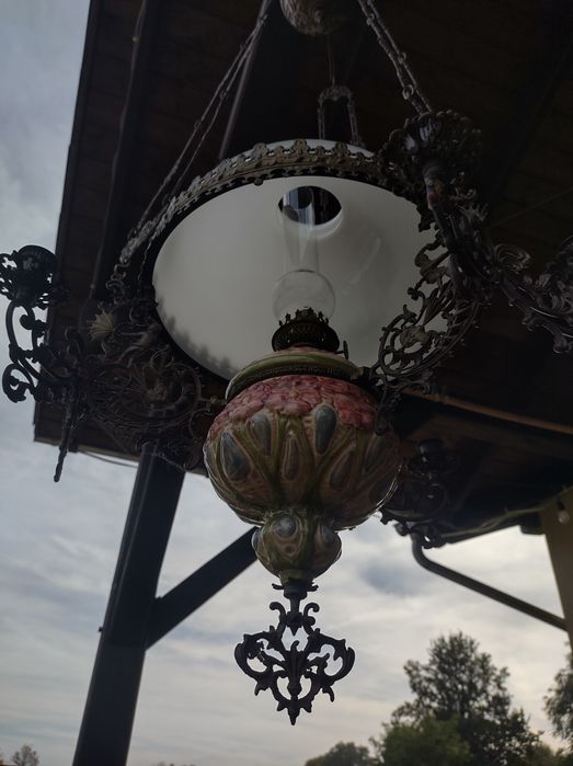 Lampa naftowa wisząca. Stan BDB, okazała.