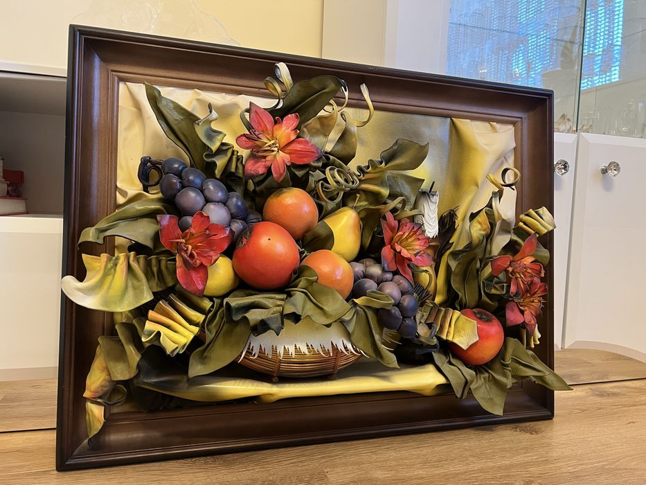 Piekny obaz kuchenny na sciane 3d z owocami