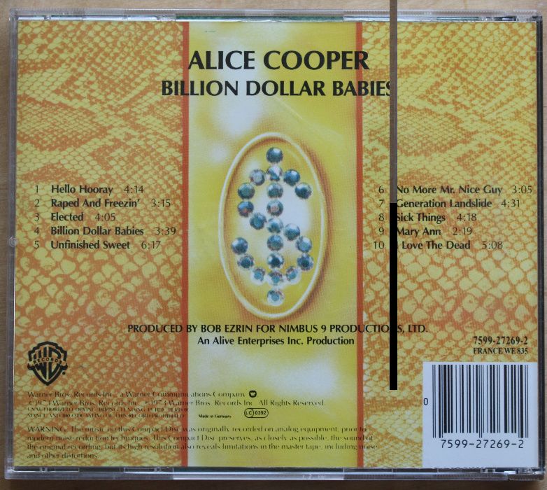 2 Alice Cooper, CDs raros, novos
