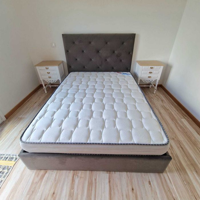 Camas de Casal Estofadas de Luxo 199€ Disp. em Várias Cores! 190x140m!