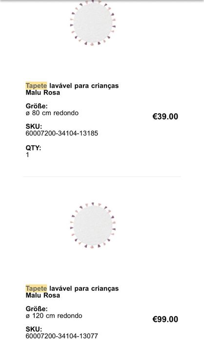 Conjunto 2 tapetes Benuta