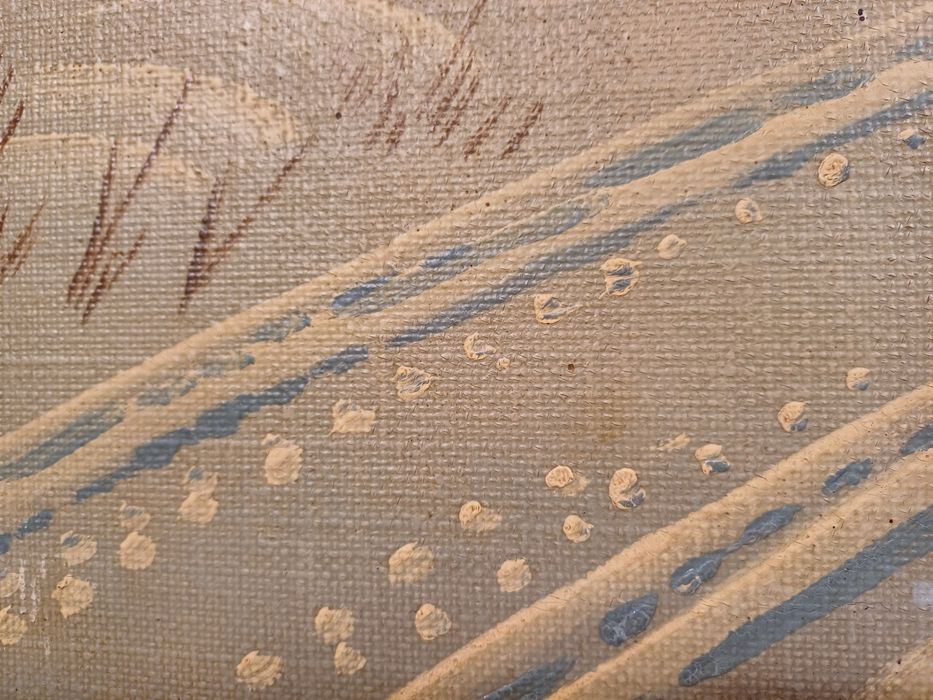 Stary obraz na płótnie sygnowany