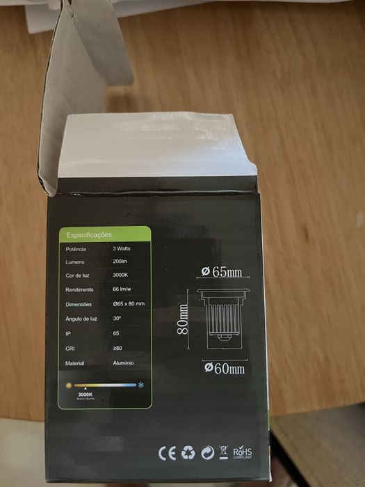 Foco de encastrar de exterior led 3W, 3000k