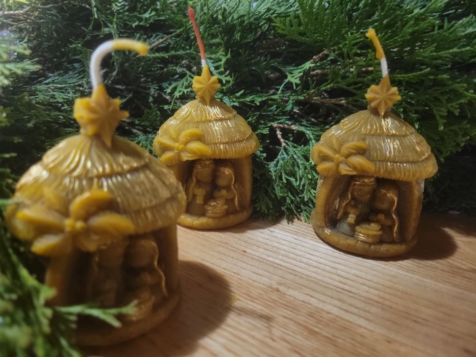 Свічки з натурального бджолиного воску  у формі Верте