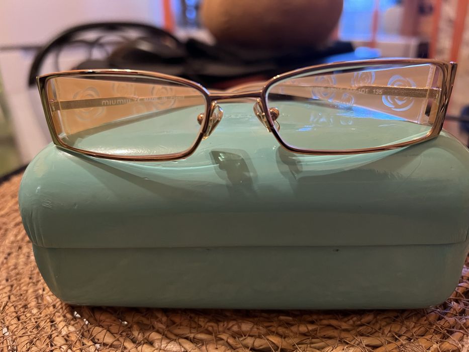 Оправа для окулярів Miu Miu Gold Frame з квітковим візерунком