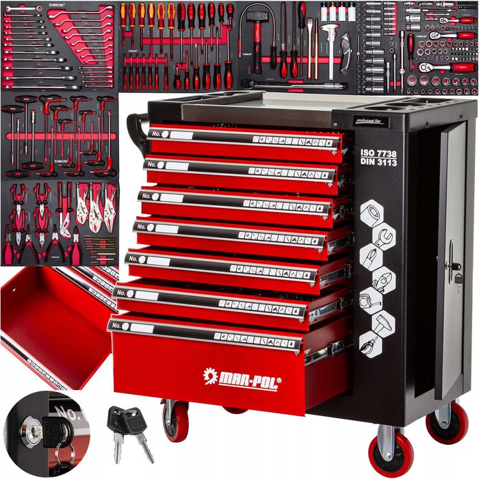 SZAFKA WARSZTATOWA WÓZEK Narzędziowy Serwisowy  Narzędzia 263EL