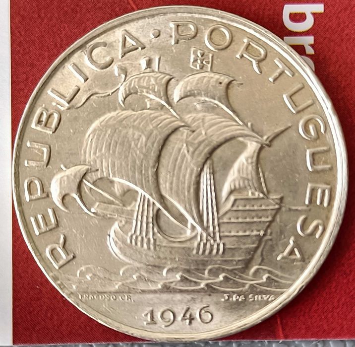 Moeda 5 Escudos Prata 1946 da 2ª República Portuguesa (Emissão Anual)