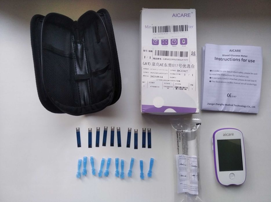 глюкометр ALCare + 10 тест полосок Германия