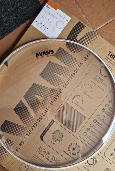 Peles  EVANS  para bateria - 22", 18" e 16"