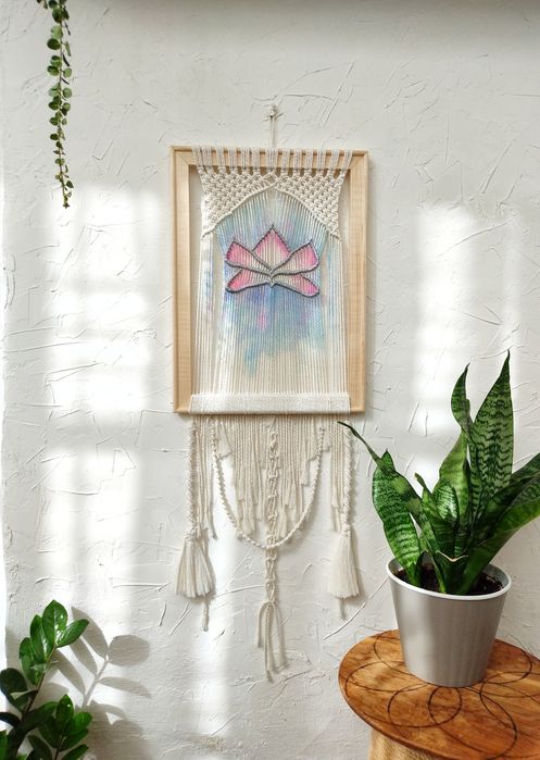 Макраме панно, макраме батик, бохо декор, декор для дому
