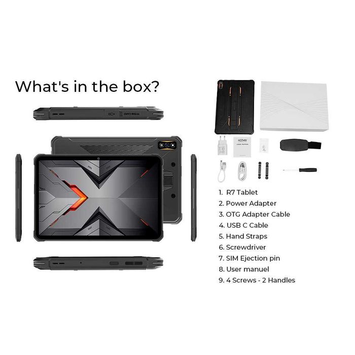 Планшет Hotwav Tab R7 6Gb/256Gb захищений Pad 2 Sim потужна батарея