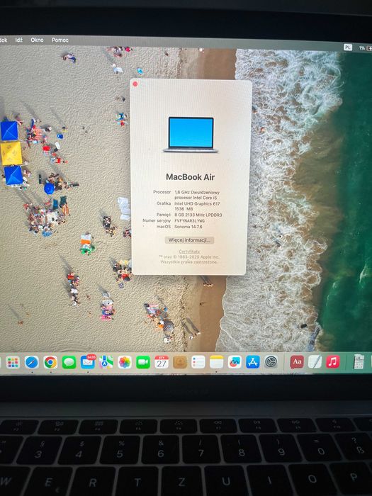 MacBook Air 13” (model A1932) w kolorze Space Gray