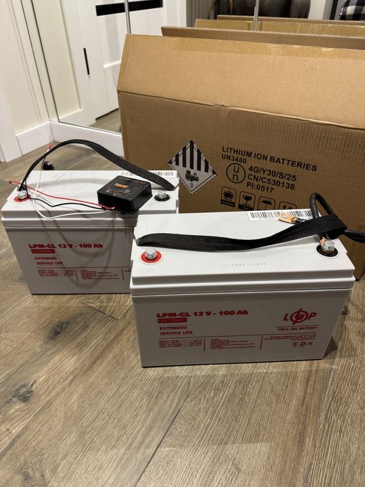 Гелеві акумулятори Logic power 12v 100A + балансир