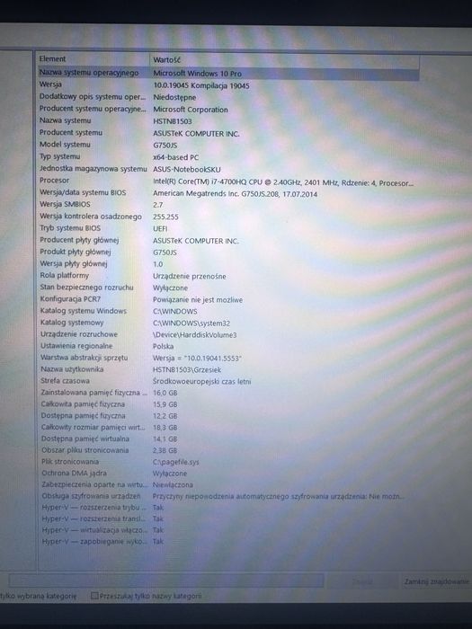 ASUS ROG G750JS • i7-4700HQ • 16GB RAM • GTX 870M • Gamingowy 17,3”