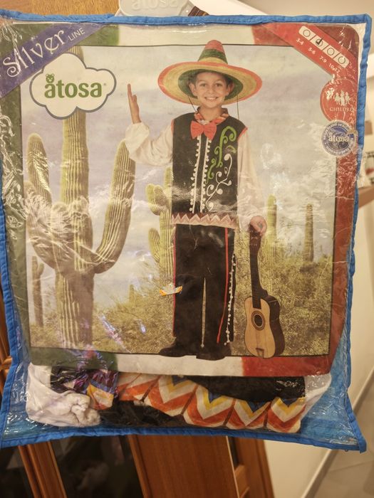 Fato carnaval criança tema MEXICANO