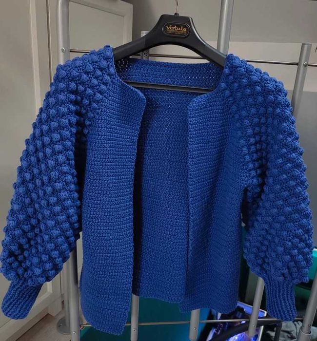 Przepiękny sweter xs indygo hand made